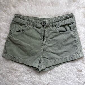 PacSun Mint Green Corduroy 3” Mom Shorts